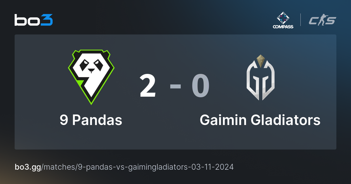 Pandas Vs Gaimin Gladiators Cs