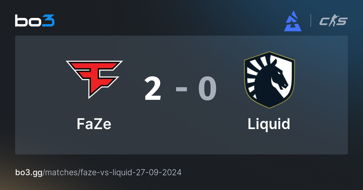 Faze Vs Liquid Cs Match At Blast Premier Fall Final