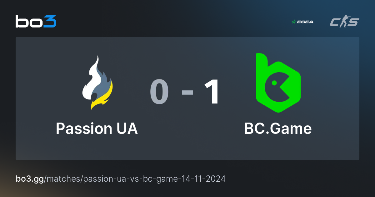 Passion Ua Vs Bc Game Partido De Cs En Esea Season Advanced