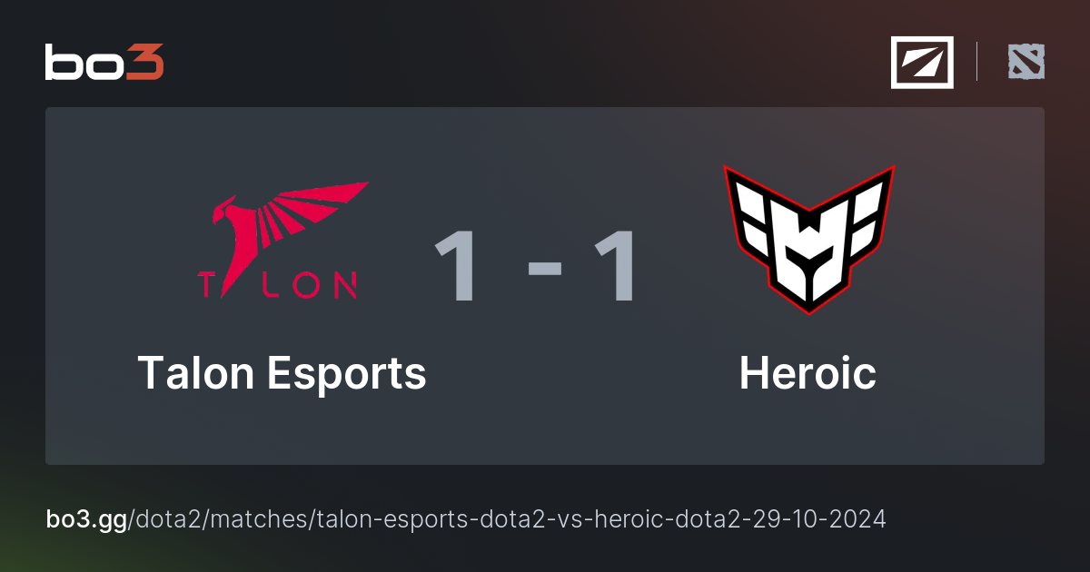 Talon Esports Vs Heroic Dota 2 Bo3 Gg