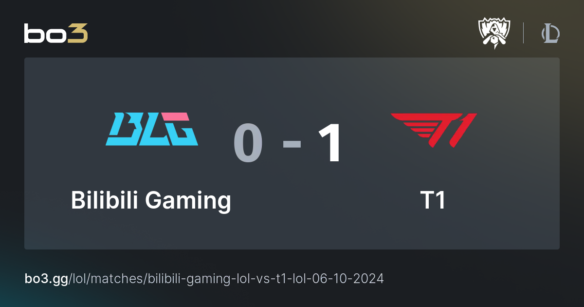 Bilibili Gaming Vs T1 League Of Legends Bo3 Gg