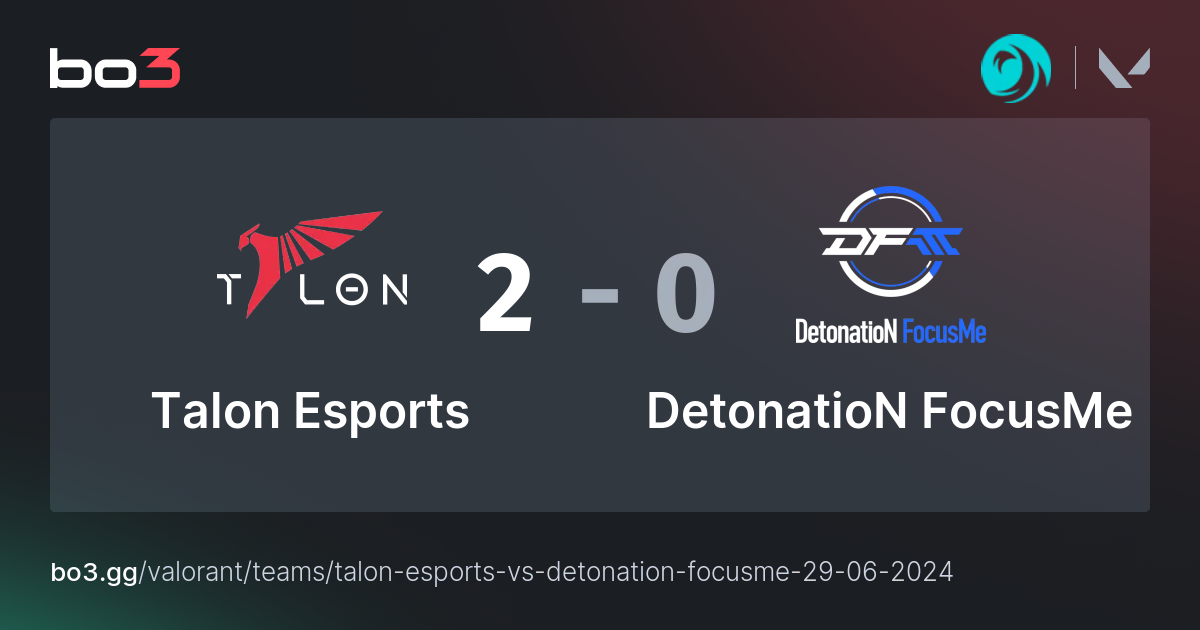 Talon Esports Vs Detonation Focusme Valorant Bo Gg