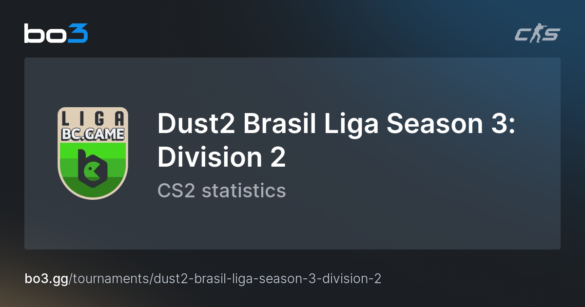 Dust2 Brasil Liga Season 3 Division 2 Lịch trình thống kê