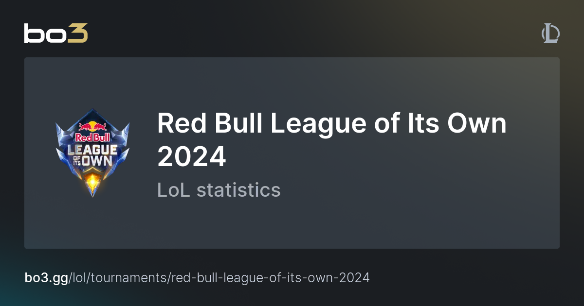 Red Bull League Of Its Own Schedule Statistics