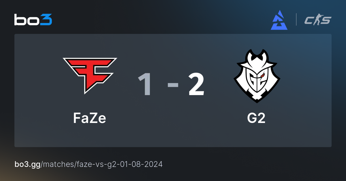 FaZe Vs G2 CS2 Match At BLAST Premier Fall Groups 2024