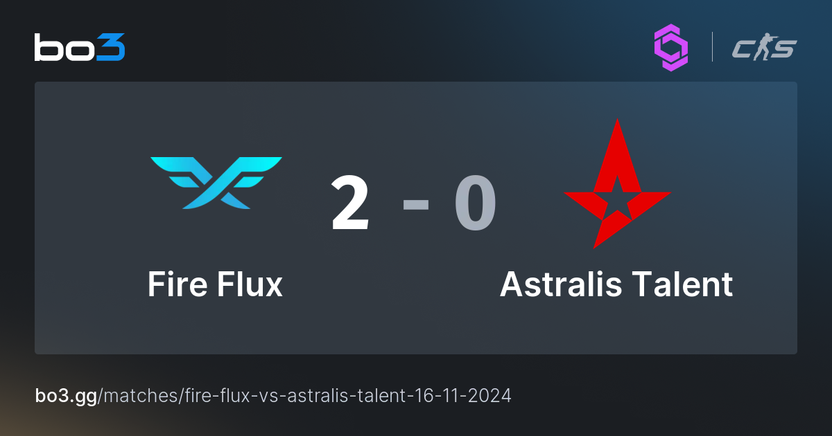 Fire Flux Vs Astralis Talent - Live - CS2 Match At CCT Season 2 ...