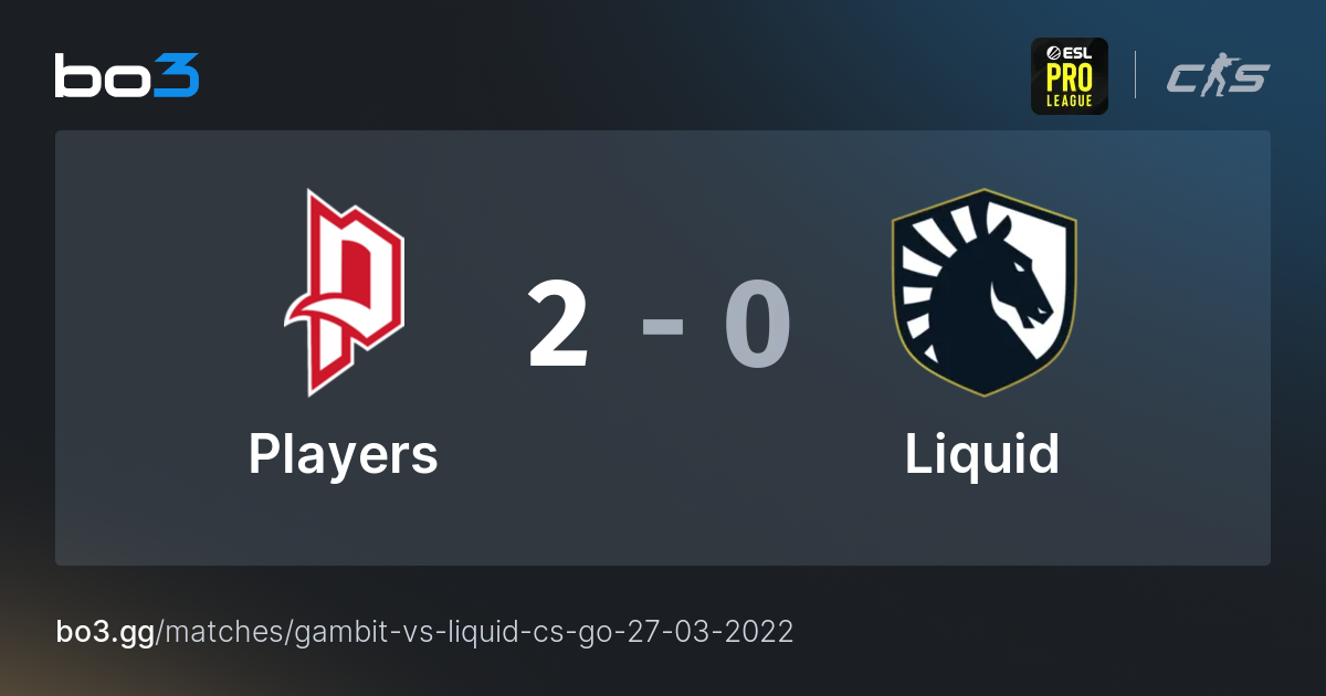 Players vs Liquid Aim - CS2 Match at ESL Pro League Season 15 2022