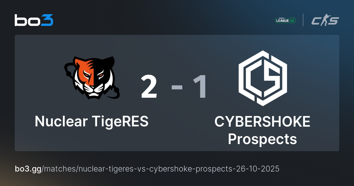 Nuclear TigeRES vs CYBERSHOKE Prospects - Live - CS2 Match at ESEA ...