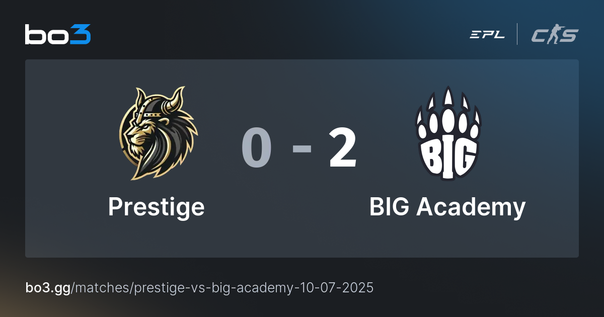 Prestige vs BIG Academy CS2 Match - Prestige Vs Big Academy 10 07 2025.webp
