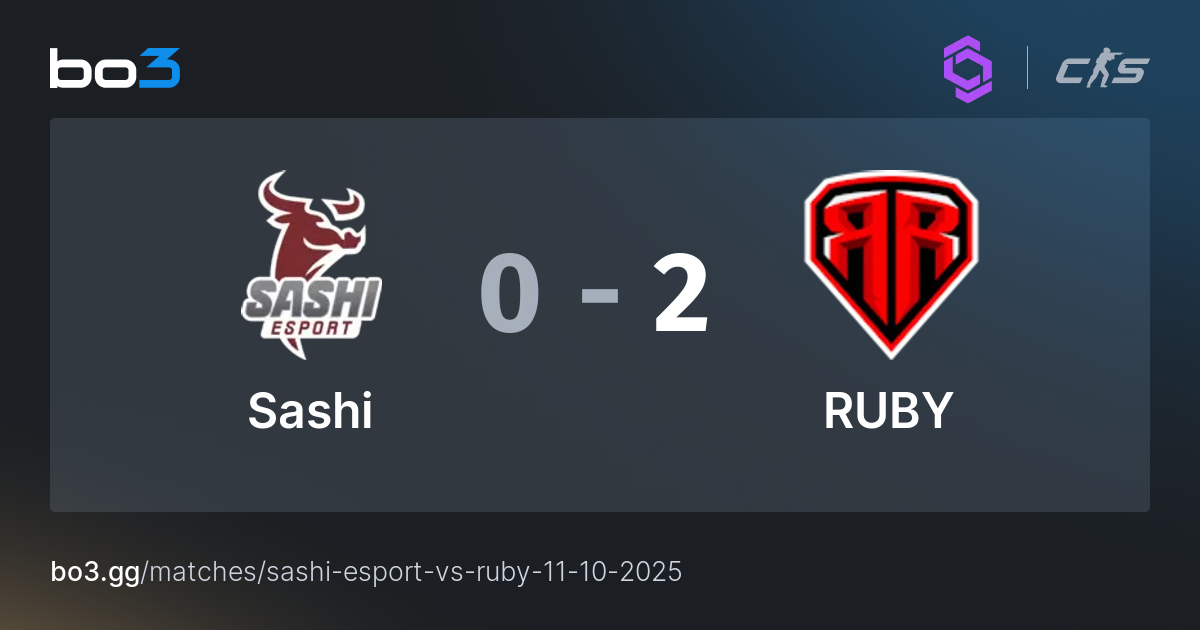 Sashi vs RUBY - CS2 Match at CCT Season 3 European Series 8