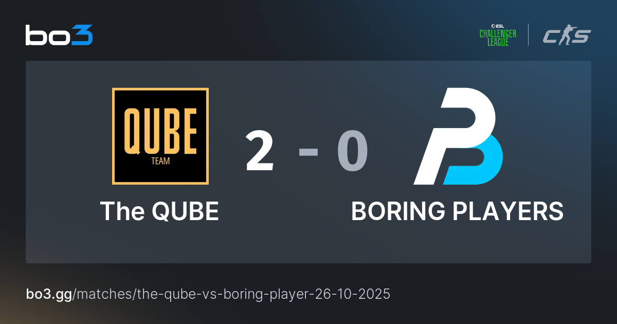 The QUBE vs BORING PLAYERS - Live - CS2 Match at ESL Challenger League ...