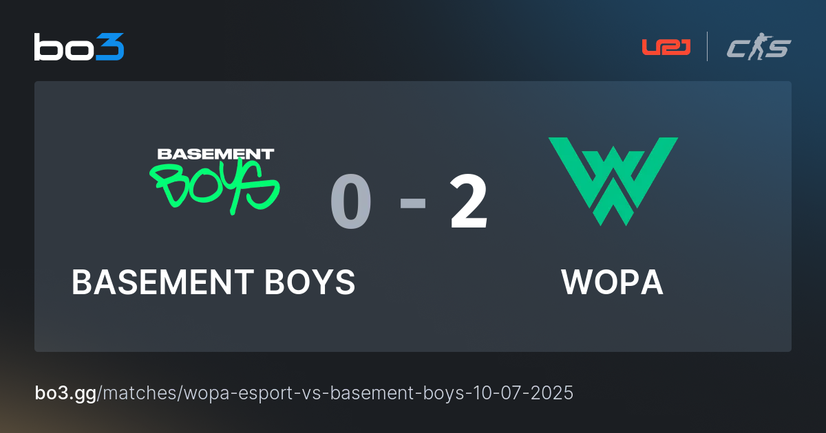 BASEMENT BOYS vs WOPA CS2 Match - Wopa Esport Vs Basement Boys 10 07 2025.webp