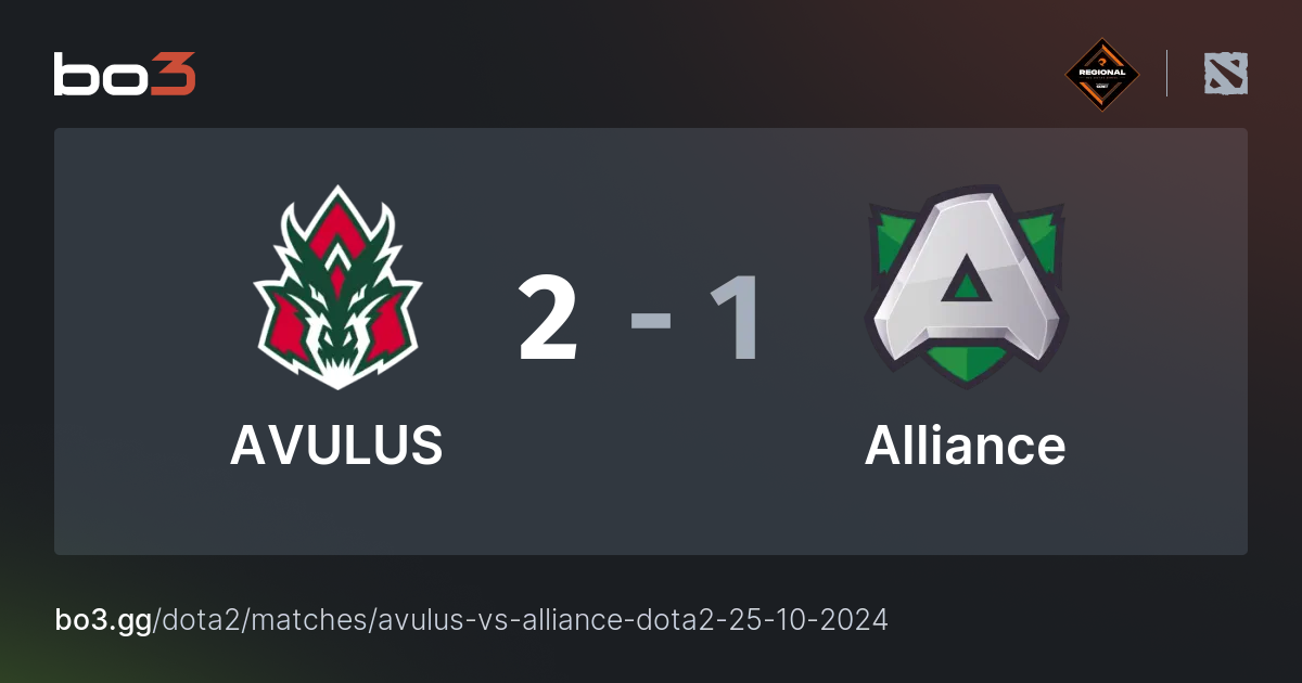 AVULUS vs Alliance - Dota 2 – bo3.gg