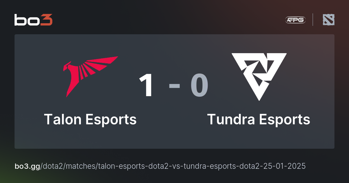 Talon Esports vs Tundra Esports - Dota 2 – bo3.gg