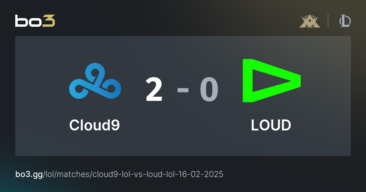 Cloud9 vs LOUD League of Legends Live bo3.gg