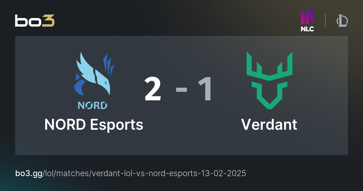 NORD Esports vs Verdant League of Legends Live bo3.gg