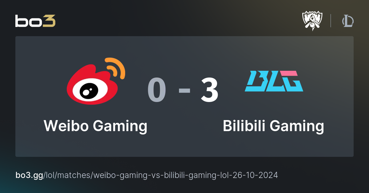 Weibo Gaming vs Bilibili Gaming - League of Legends – bo3.gg