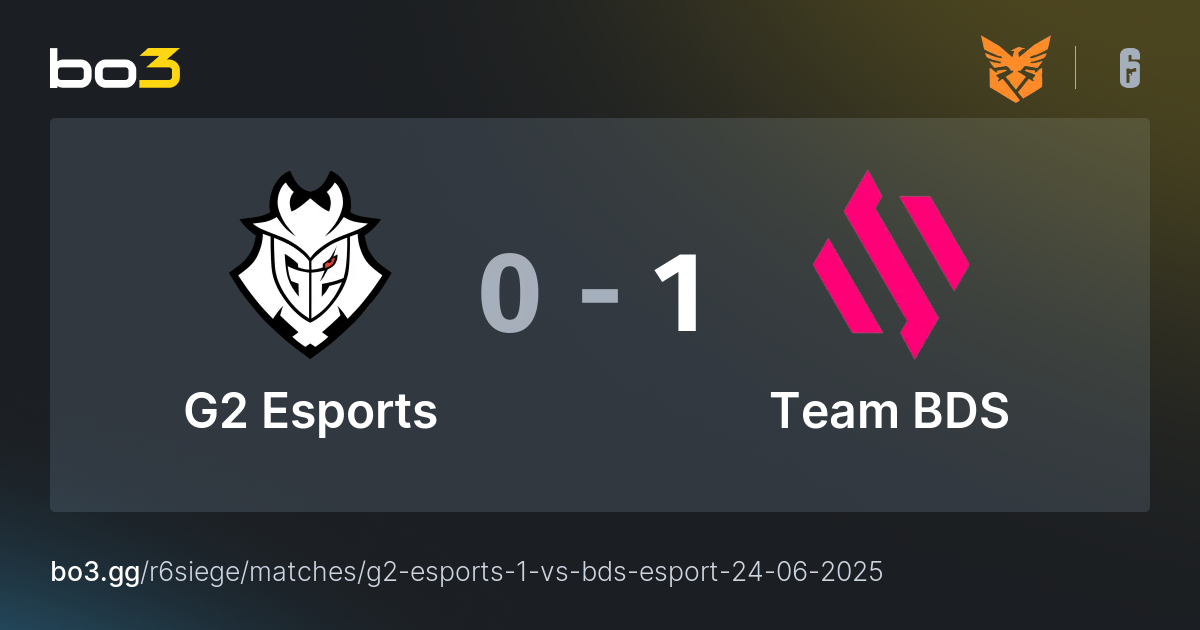 G2 Esports vs Team BDS - Rainbow Six Siege – bo3.gg