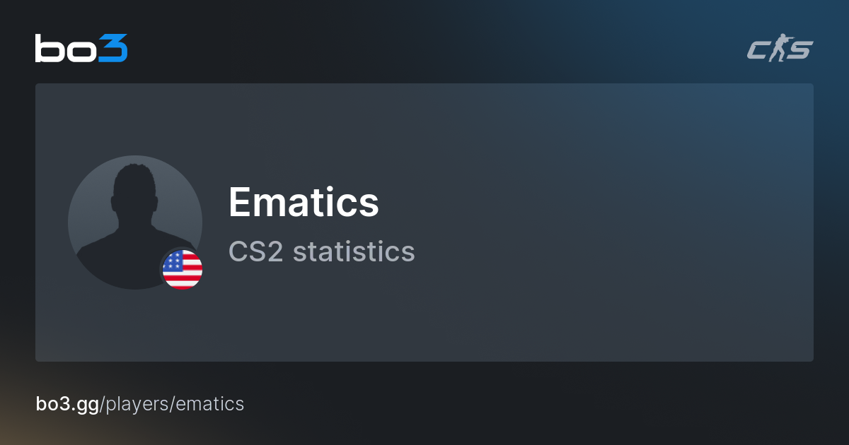 Ematics (Jazzy Kruczynski) CS2 Stats