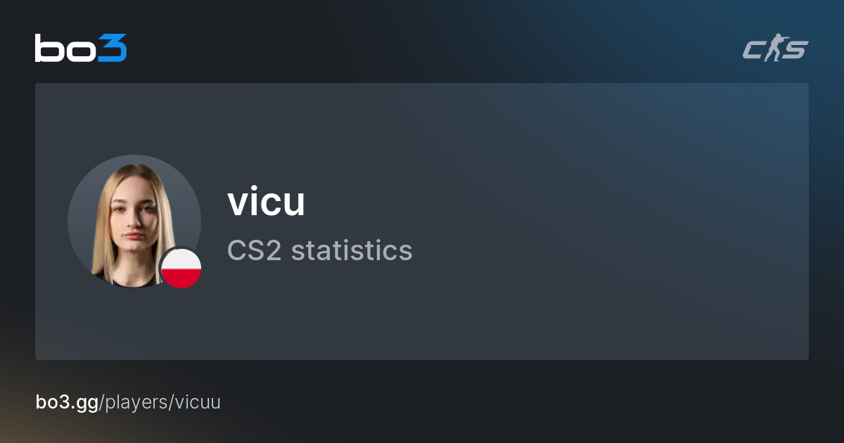 vicu (Wiktoria Janicka) CS2 Stats – Clutchain fe
