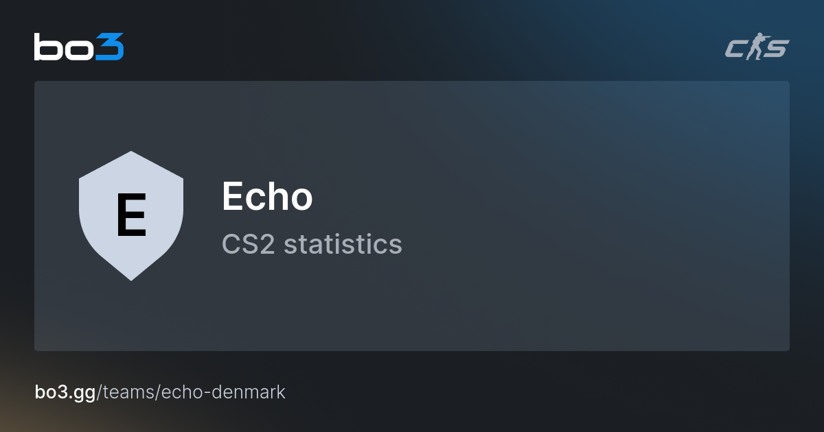 Echo team Matches: upcoming, current & finished