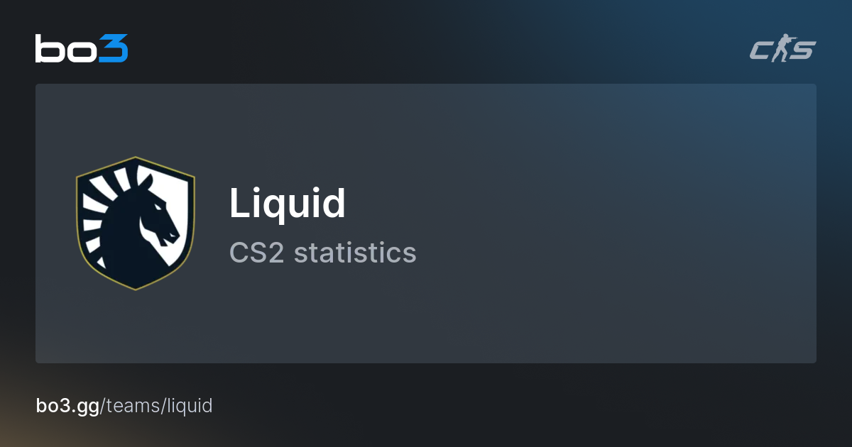 Liquid CS2 team statistics & roster