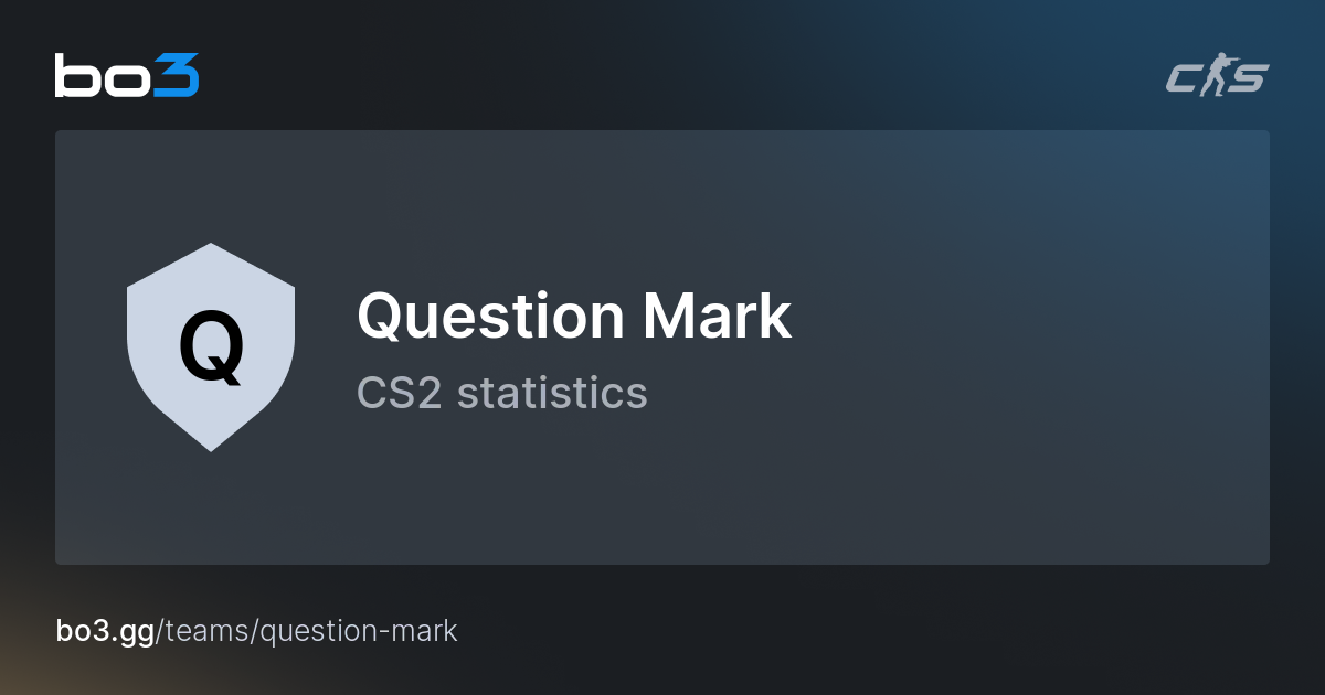 Estadísticas y Plantilla del Equipo CS2 Question Mark