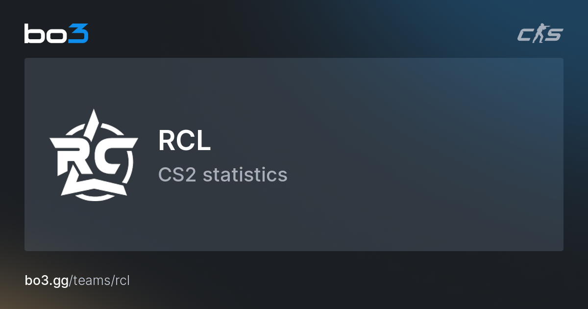Rcl Rivals Estadísticas y Plantilla del Equipo CS2 RCL