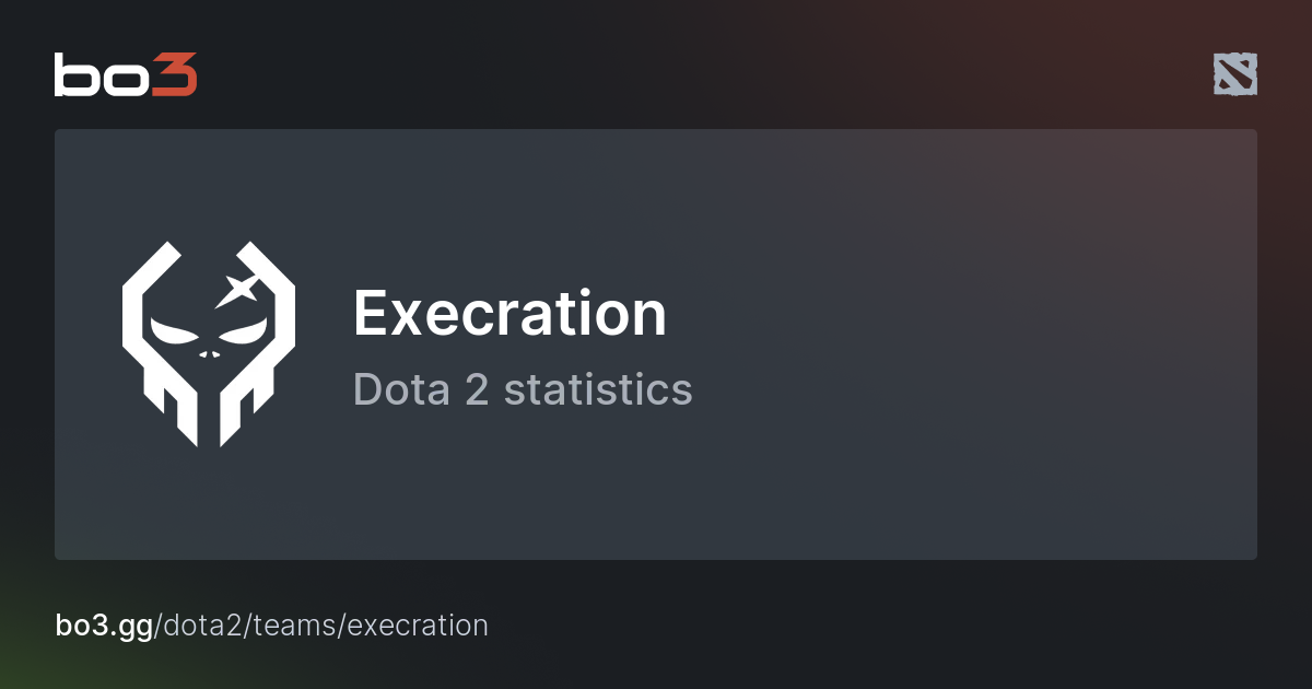 Execration Dota 2 Stats – Team standings & match statistics