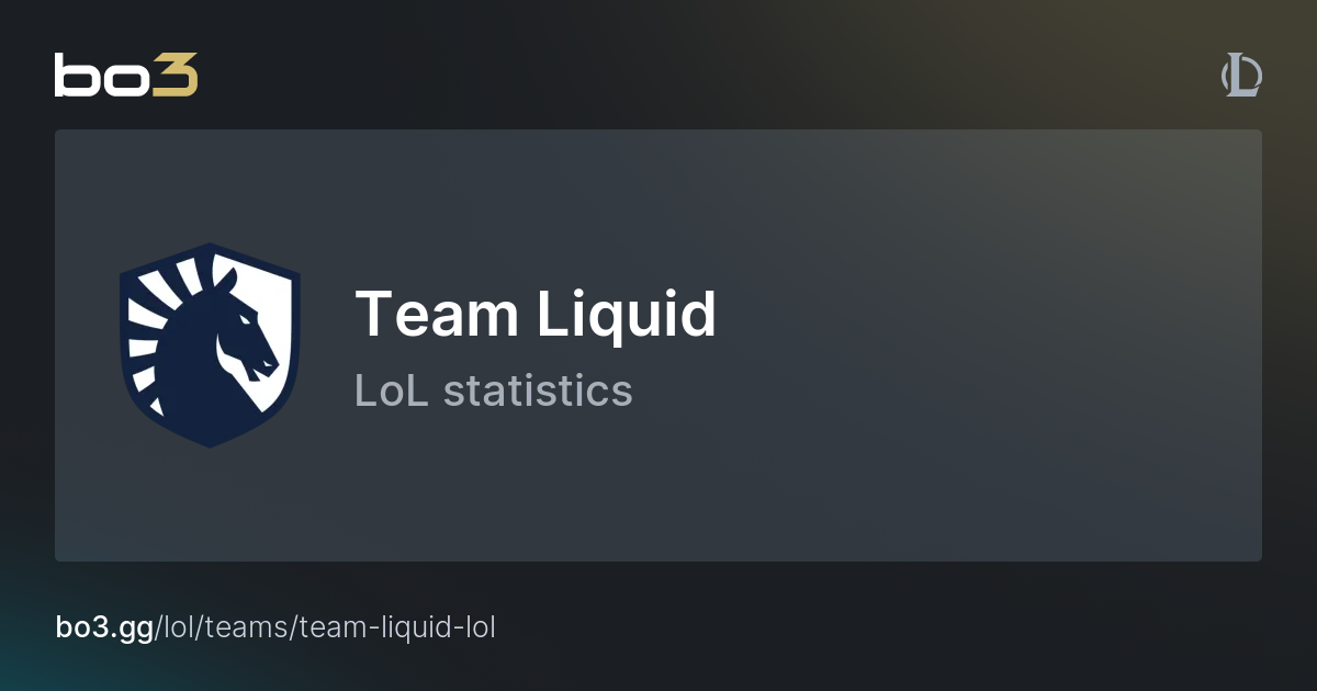 Team Liquid LoL team statistics, standings & roster
