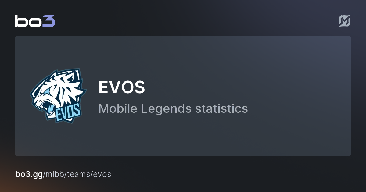 EVOS Mobile Legends team statistics, standings & roster