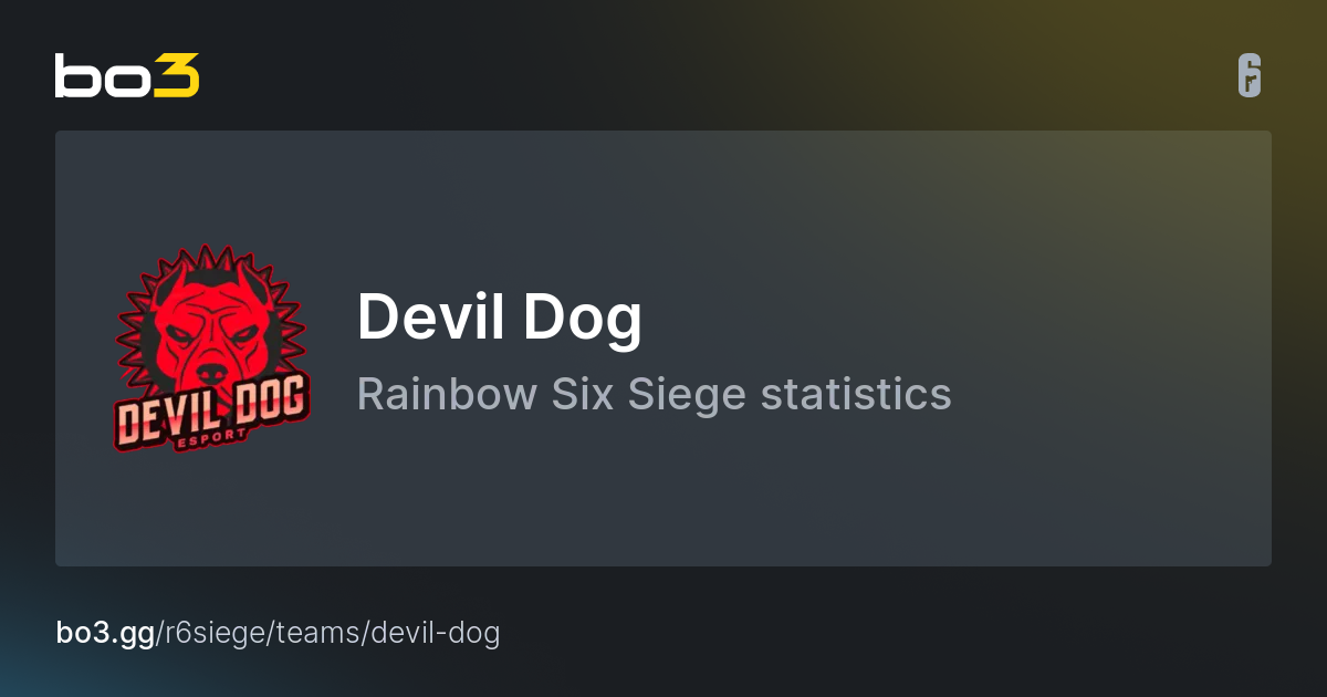 Dogs As R6 Operators Devil Dog R6 team statistics, standings & roster