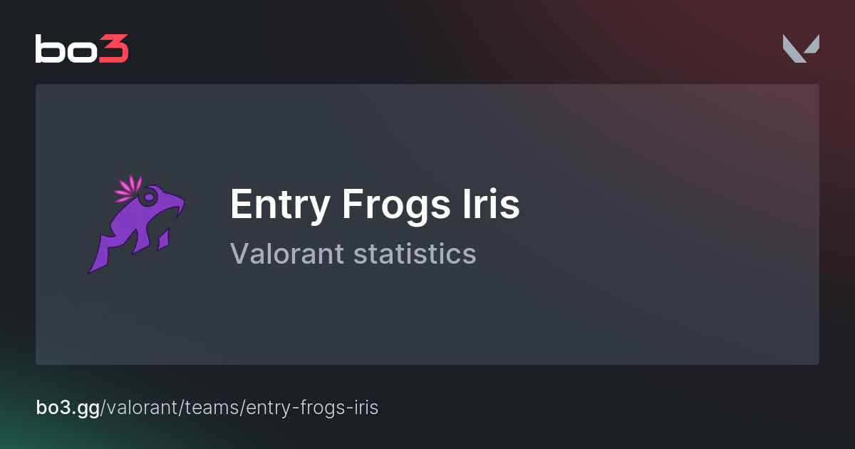 Entry Frogs Iris Valorant team statistics & roster