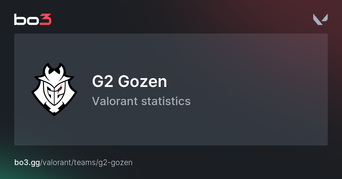 G2 Gozen Valorant team statistics & roster