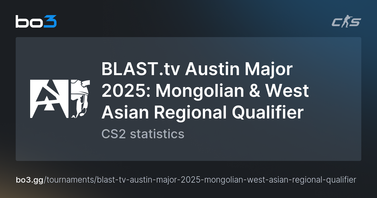 BLAST.tv Austin Major 2025: Mongolian & West Asian Regional Qualifier ...