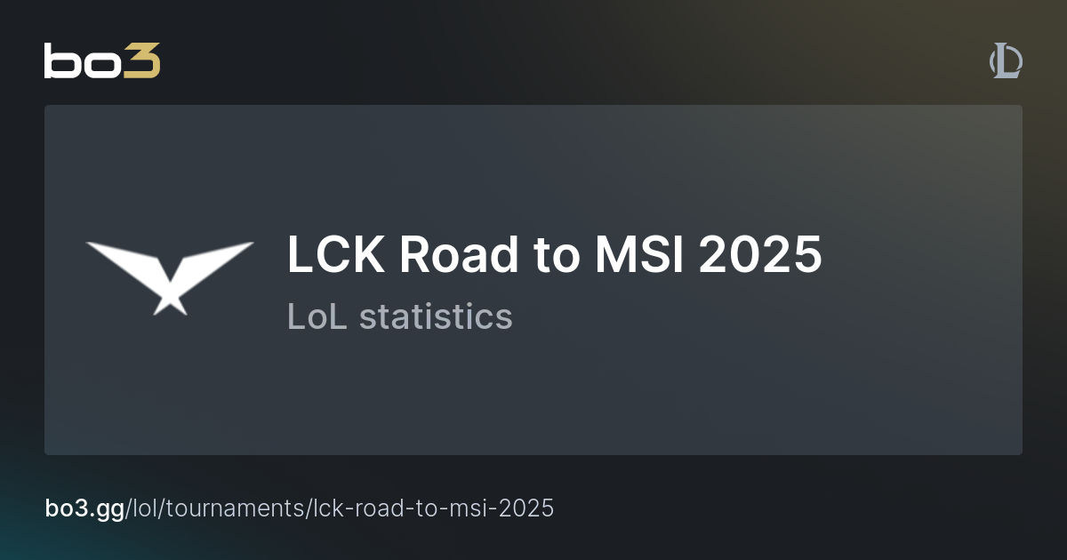 Lck Road To Msi 2025 Schedule Statistics Lck Road To Msi 2025 Schedule Statistics