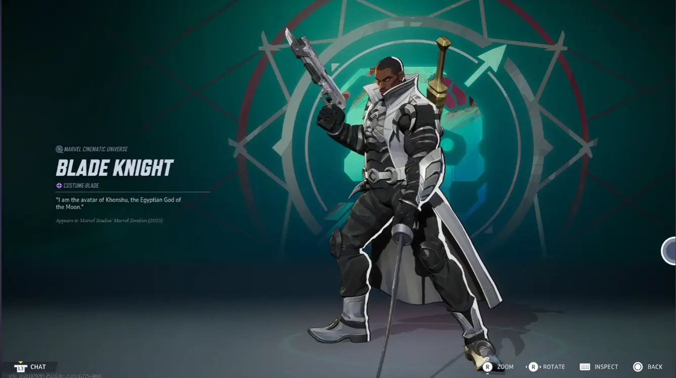 Marvel Rivals의 무료 Blade Knight Costume