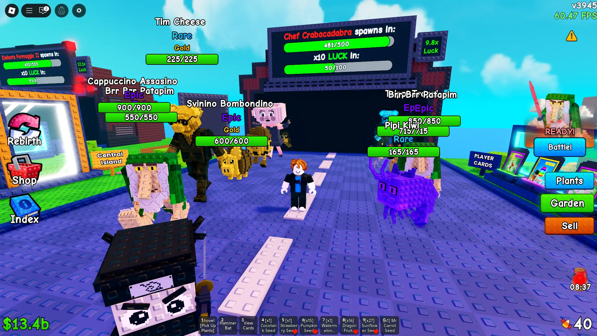 Grande onda de brainrots em&nbsp;Plants vs Brainrots