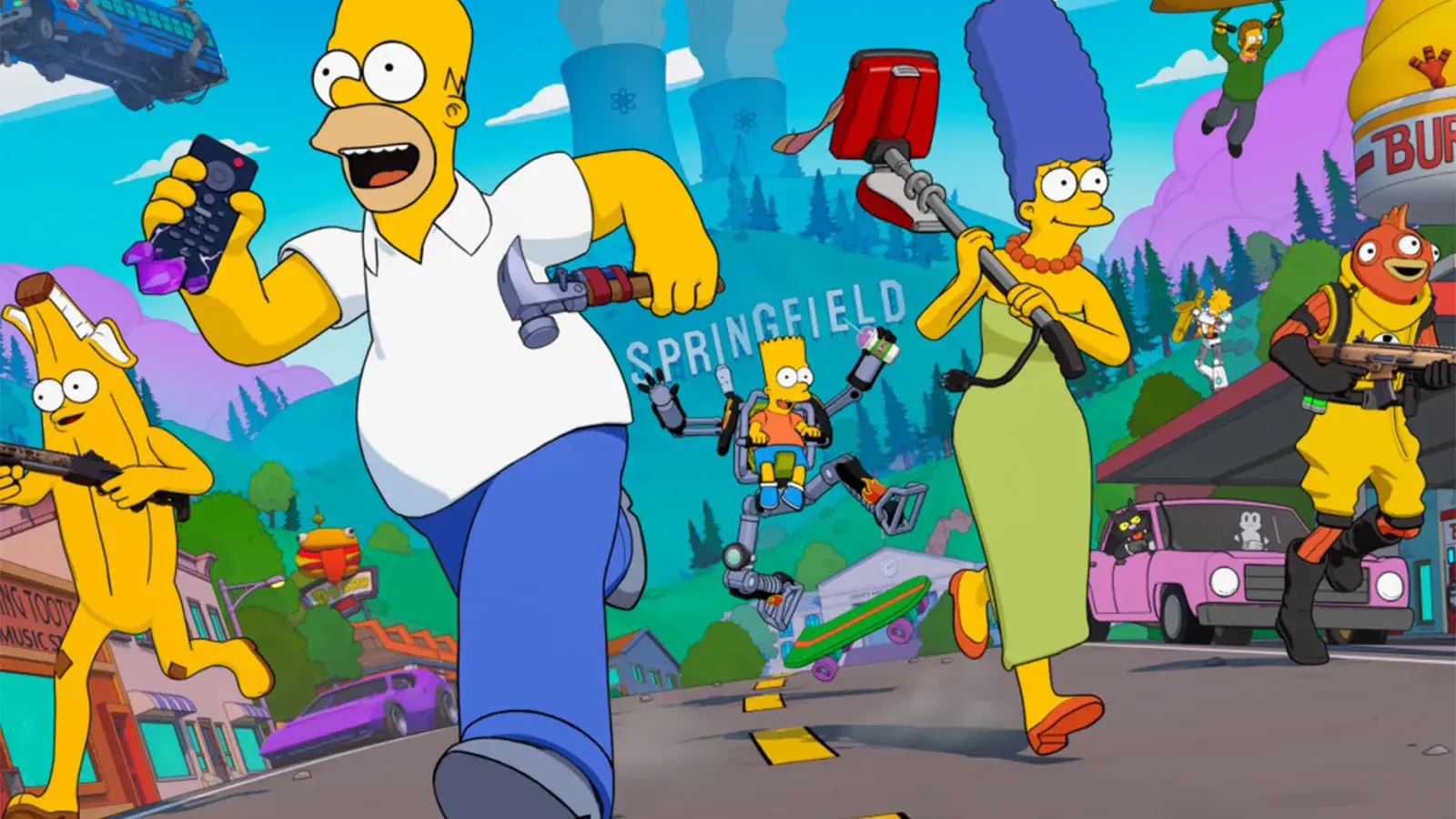 Simpsons at Springfield sa Fortnite