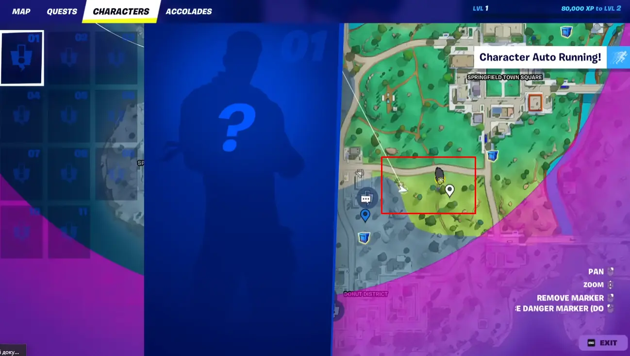 Bild des Bosses auf der Minikarte