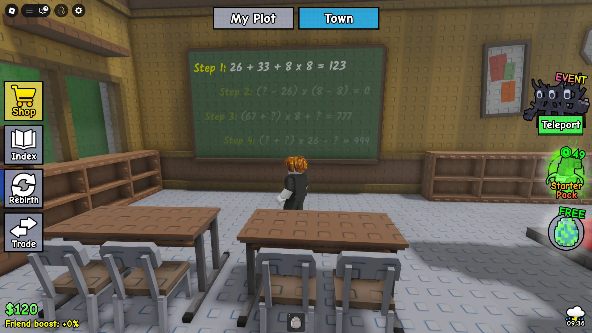 Equation Board para sa The Great Equation Event sa&nbsp;Mutate or Lose Brainrot