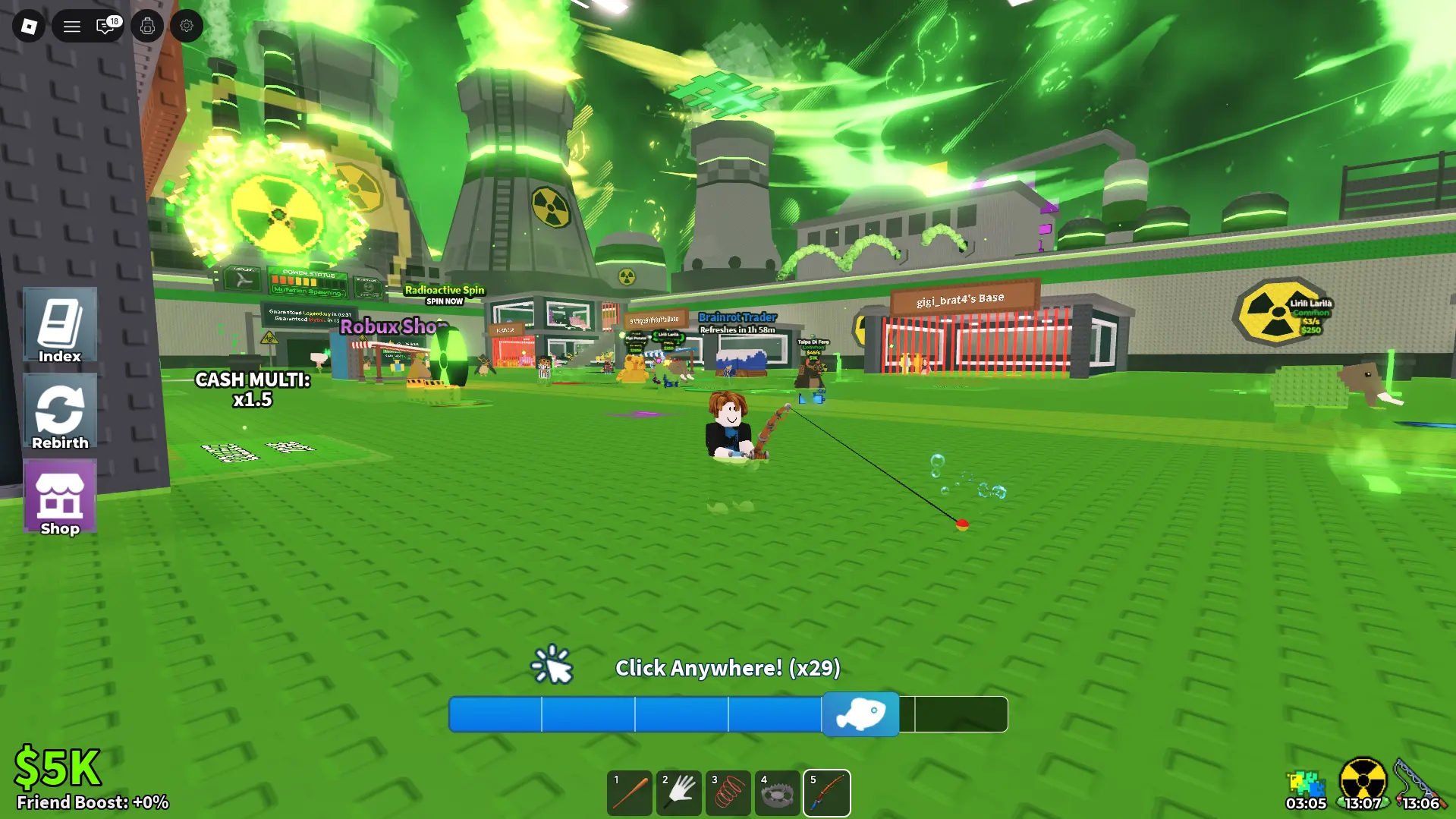 Pescando en Steal a Brainrot