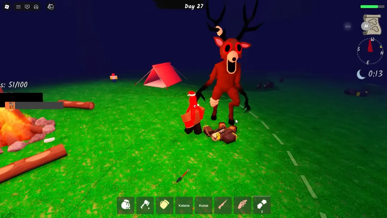 Friendly "Tamed" Deer in&nbsp;99 Nights In The Forest