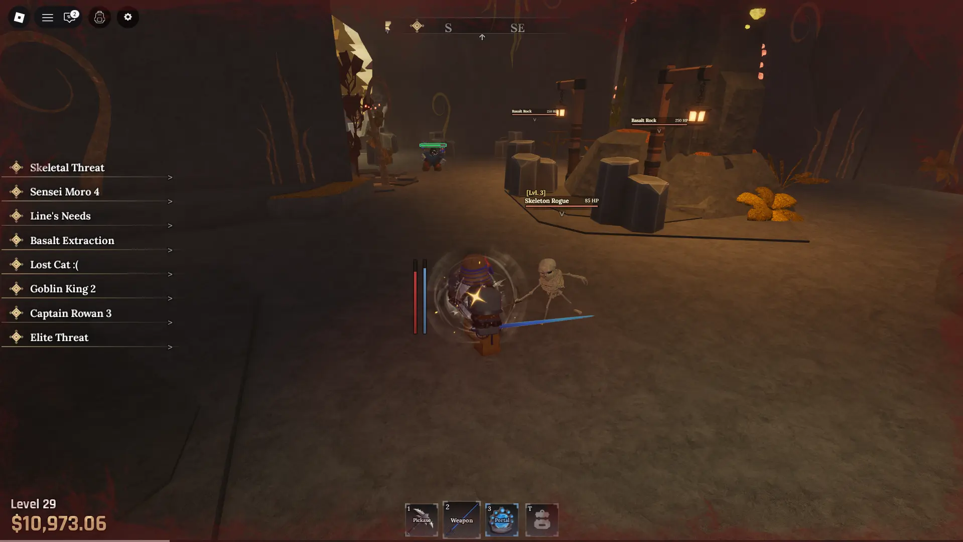 The Forgeでのスケルトンとの戦い