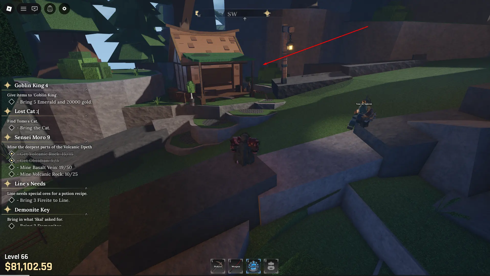 Cabaña con mineral de Fichillium