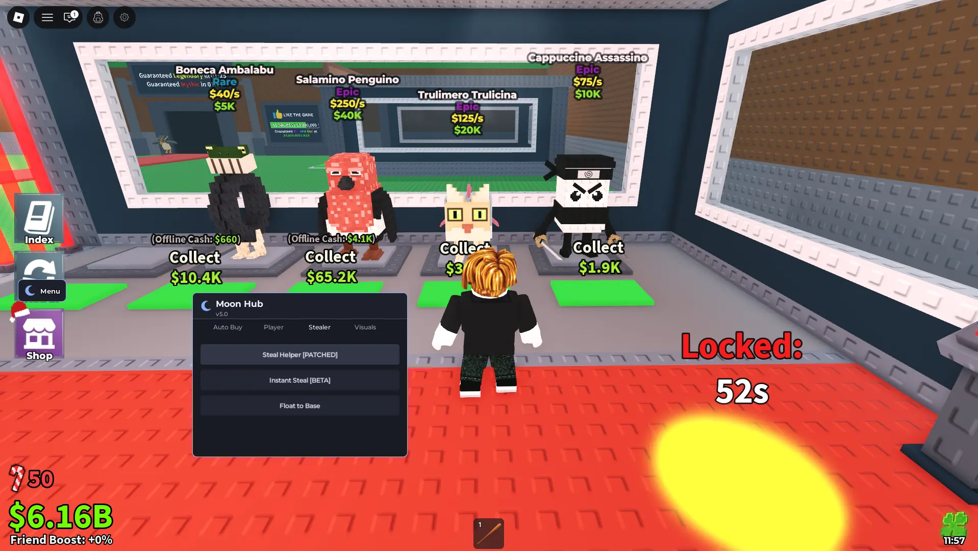 Steal a Brainrot script arayüzü