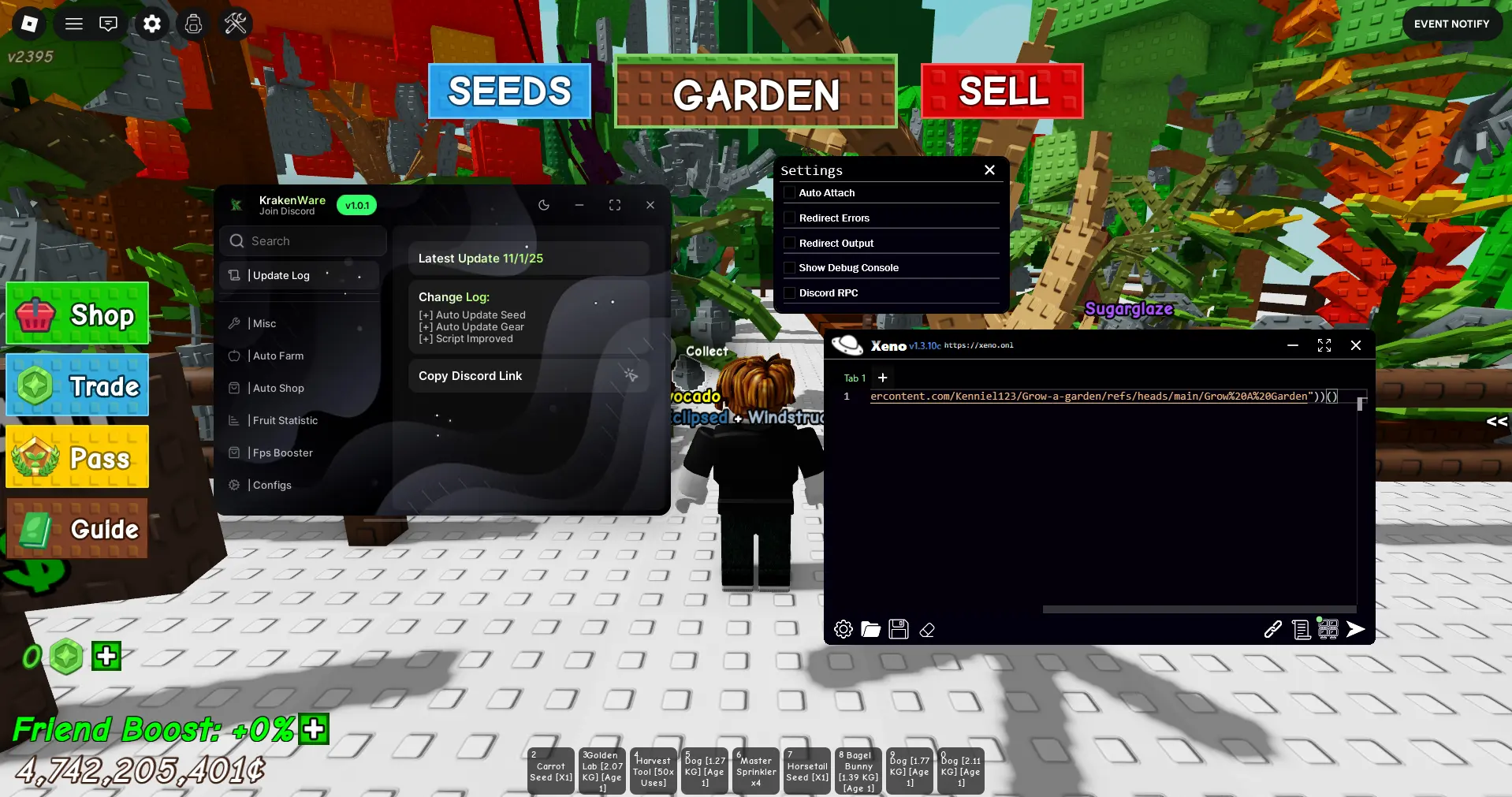 Xeno Executor and Grow a Garden Script