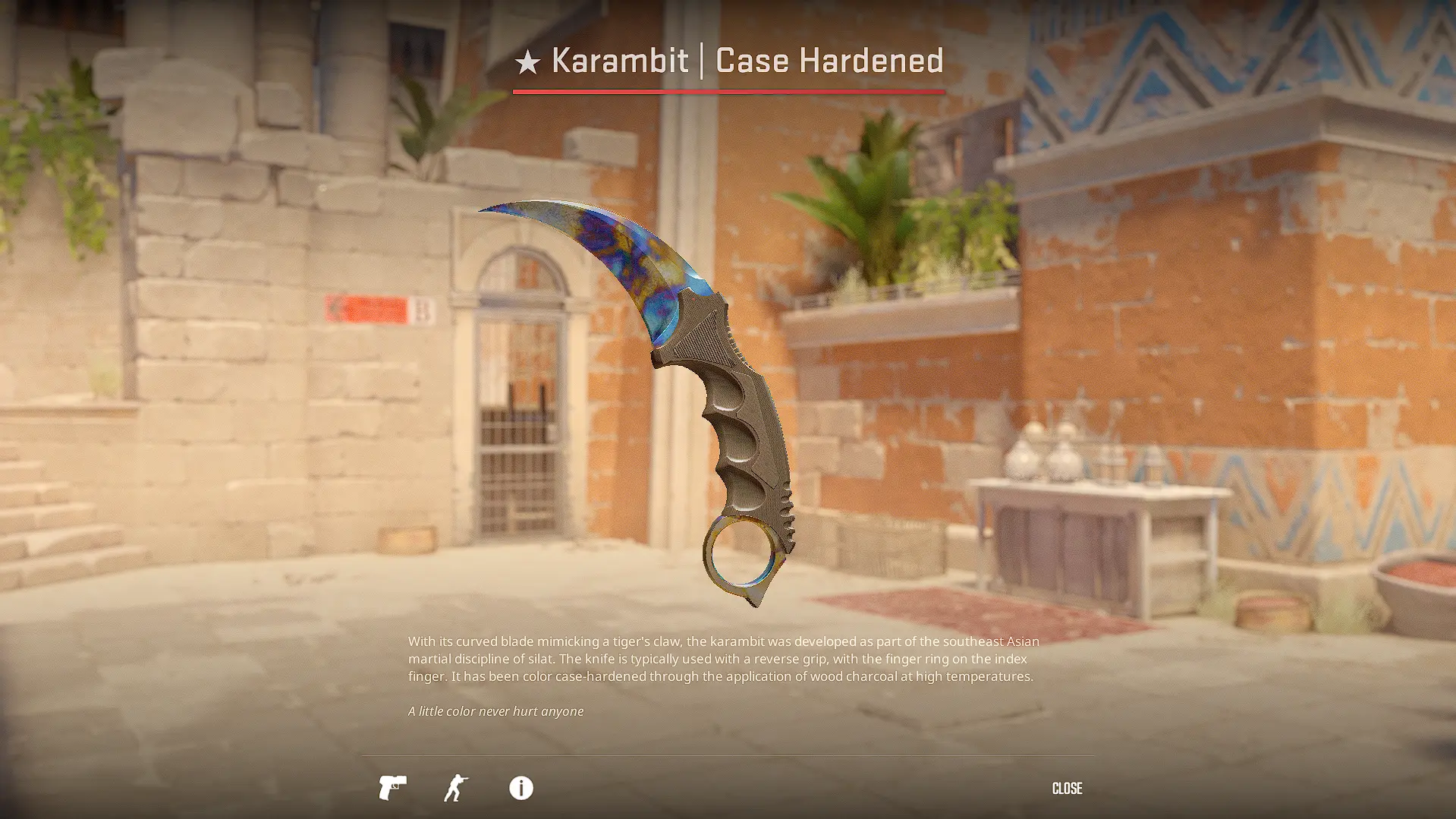 Karambit Case Hardened Blue Gem