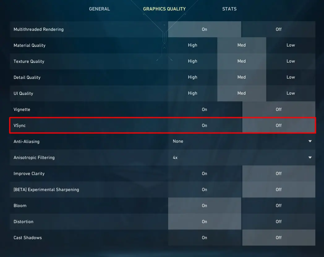 Valorant VSync