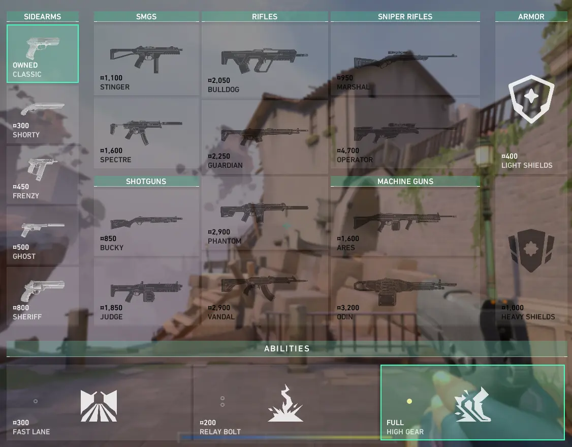 Armas em Valorant 